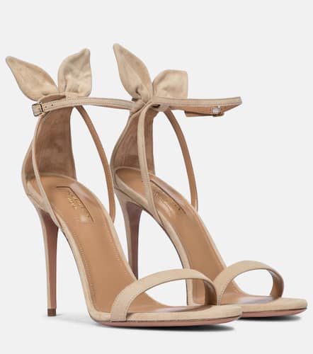 Sandalen Bow Tie 105 aus Veloursleder - Aquazzura - Modalova