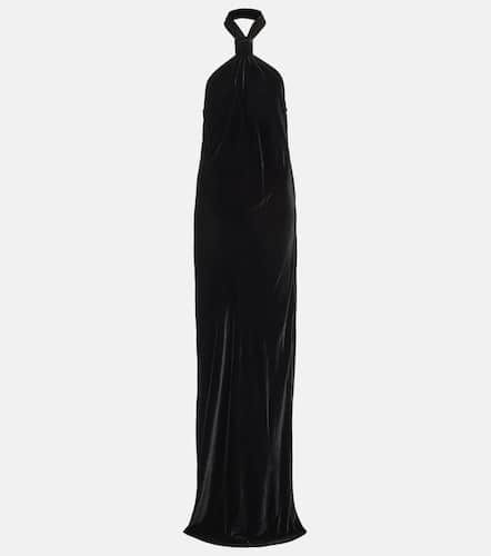 Halterneck velvet maxi dress - Ann Demeulemeester - Modalova