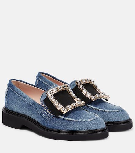 Mocassini Viv' Rangers in denim con cristalli - Roger Vivier - Modalova