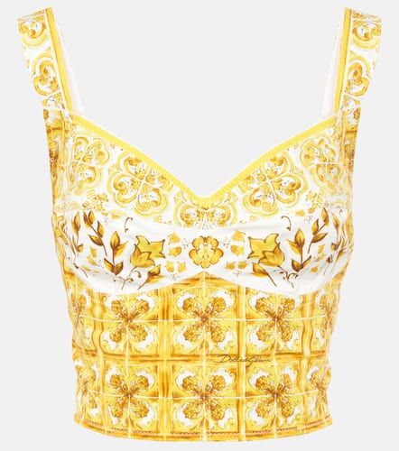 Bustier-Top Majolica aus Popeline - Dolce&Gabbana - Modalova