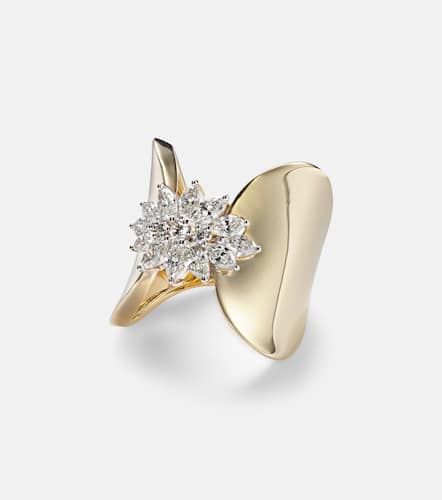 Golden Strada 18kt ring with diamonds - Yeprem - Modalova