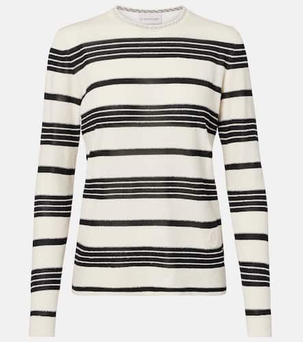 Pullover in misto cotone a righe - Moncler - Modalova