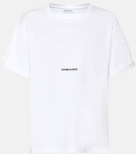 Camiseta de algodón con logo - Saint Laurent - Modalova