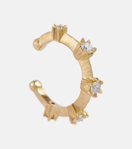 Ear cuff individual Kismet de oro de 18 ct con diamantes - Jade Trau - Modalova
