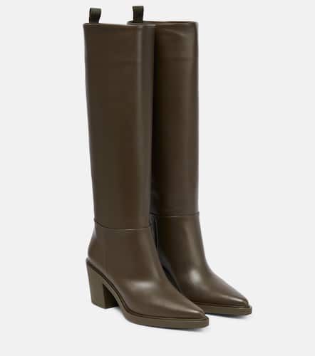 Leather knee-high boots - Gianvito Rossi - Modalova