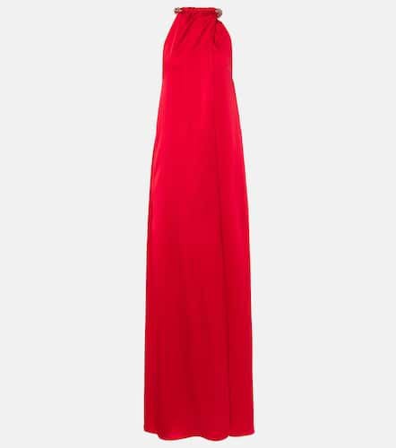 Embellished halterneck satin gown - Stella McCartney - Modalova