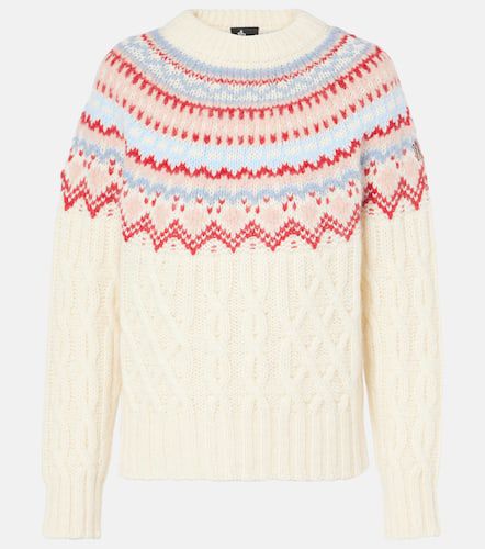 Intarsia wool and mohair-blend sweater - Moncler Grenoble - Modalova