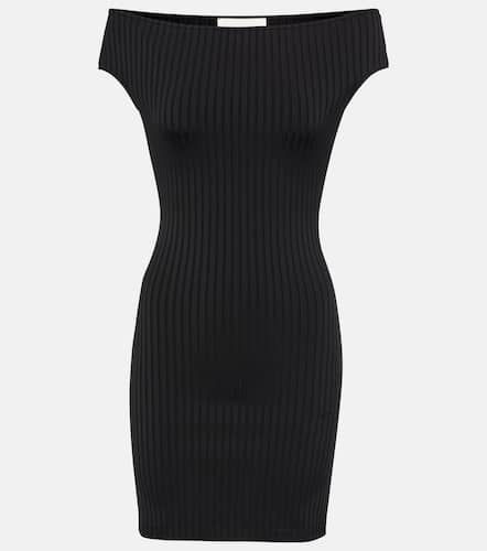Ribbed-knit off-the-shoulder minidress - Ami Paris - Modalova