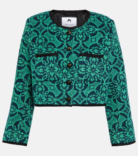 Cropped-Jacke aus Jacquard - Marine Serre - Modalova