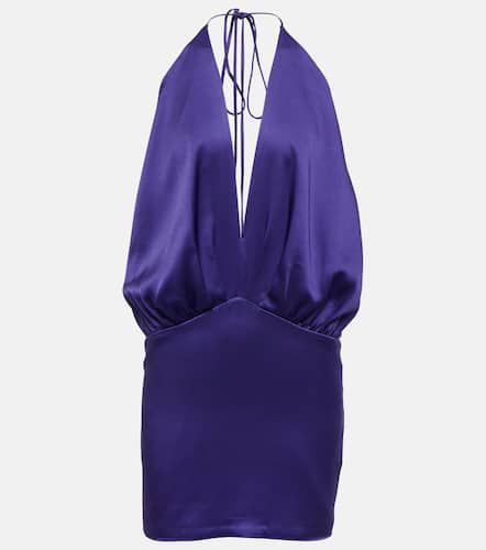 Halterneck satin minidress - Blumarine - Modalova