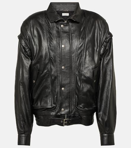 Saint Laurent Leather bomber jacket - Saint Laurent - Modalova