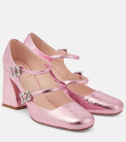 Très Vivier Babies Mini metallic leather pumps - Roger Vivier - Modalova