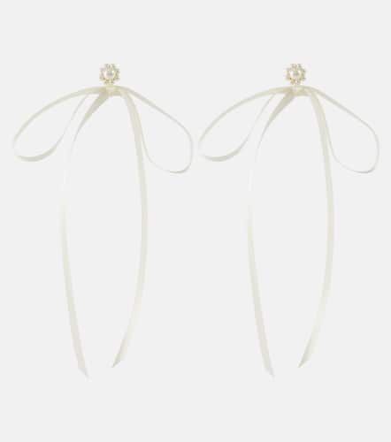 Bow-detail faux pearl earrings - Simone Rocha - Modalova