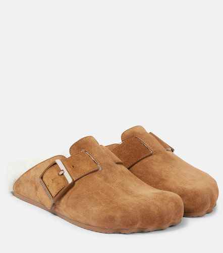 Slippers Sunday aus Veloursleder mit Shearling - Balenciaga - Modalova