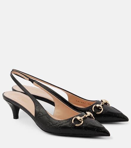 Slingback-Pumps Horsebit GG aus Leder - Gucci - Modalova