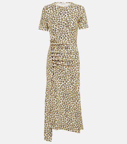 Leopard-print jersey midi dress - Rabanne - Modalova
