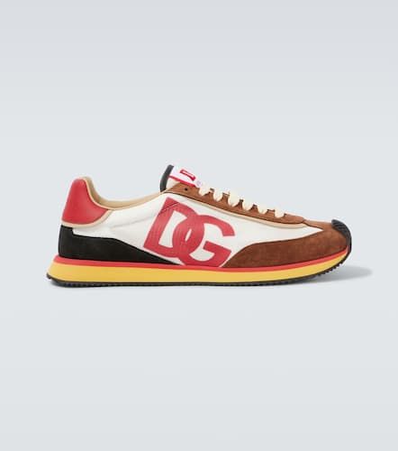 DG Runner suede-trimmed sneakers - Dolce&Gabbana - Modalova