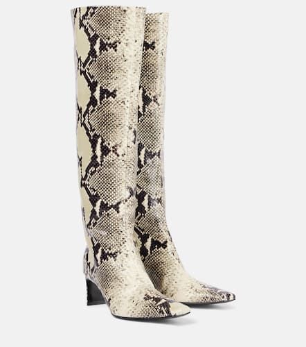 Ona 55 snake-effect leather knee-high boots - Khaite - Modalova