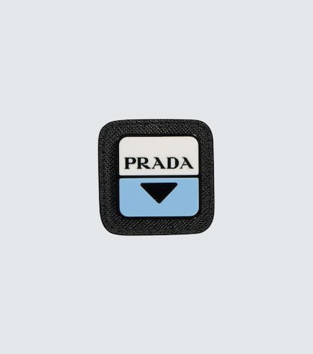 Prada Leather-trimmed logo badge - Prada - Modalova