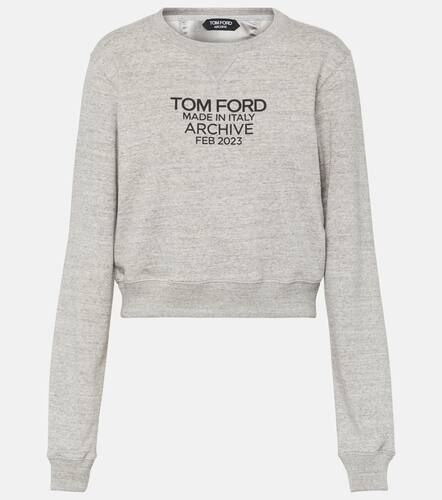 Logo cotton jersey sweatshirt - Tom Ford - Modalova