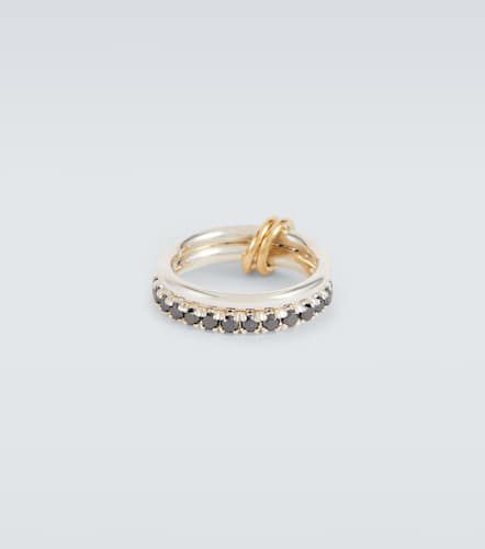 Enzo SG Noir sterling and 18kt gold ring with black diamonds - Spinelli Kilcollin - Modalova