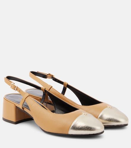 Logo leather slingback pumps - Tory Burch - Modalova