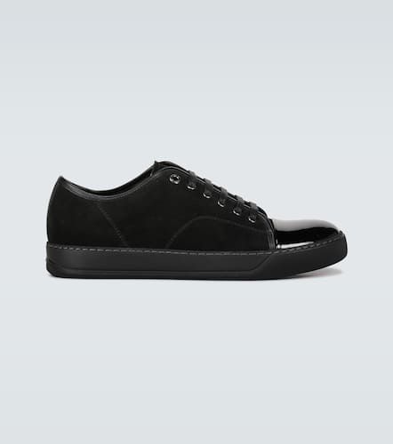 Suede and leather cap-toe sneakers - Lanvin - Modalova
