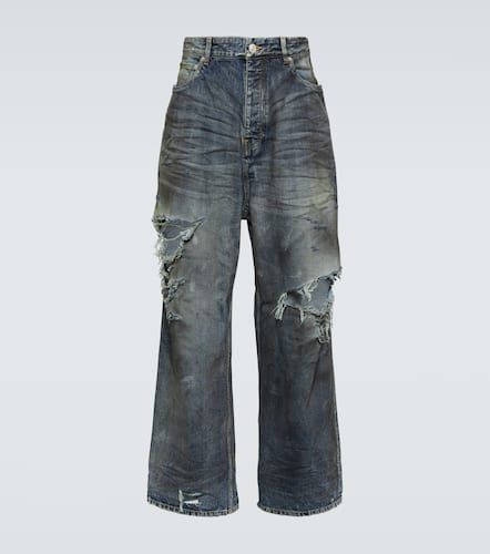Jeans anchos de efecto desgastado - Balenciaga - Modalova