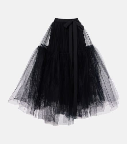 Gonna midi in tulle con fiocco - Erdem - Modalova