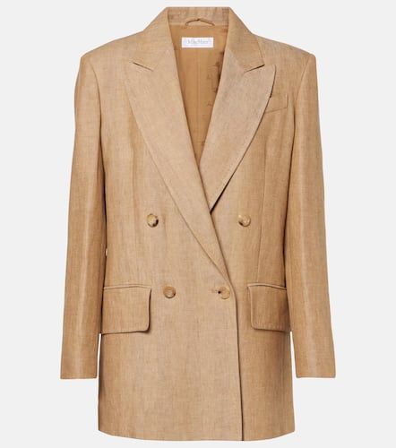 Double-breasted linen blazer - Max Mara - Modalova