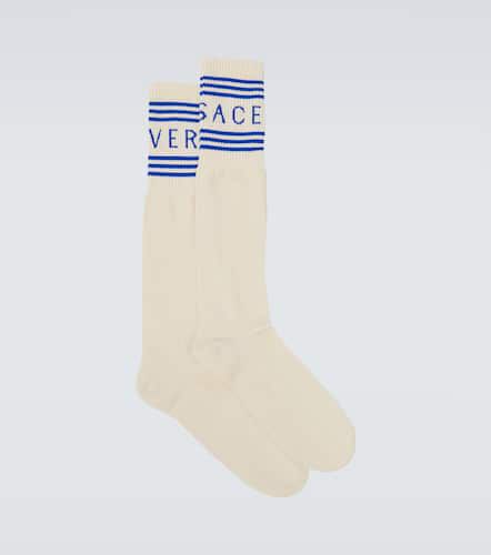 Calcetines en mezcla de algodón con logo - Versace - Modalova