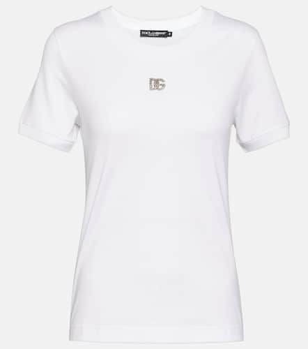 Camiseta de algodón adornada - Dolce&Gabbana - Modalova