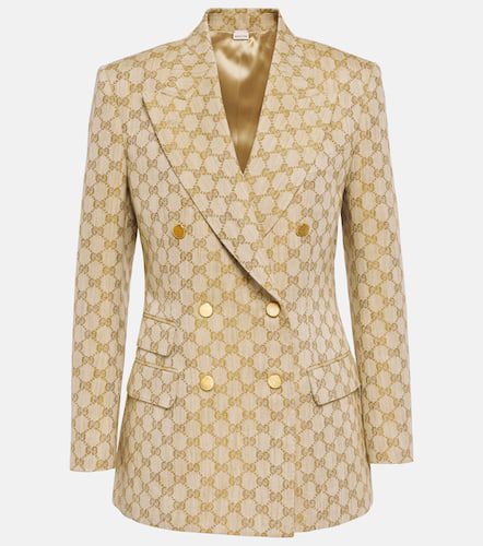 GG jacquard linen-cotton blazer - Gucci - Modalova