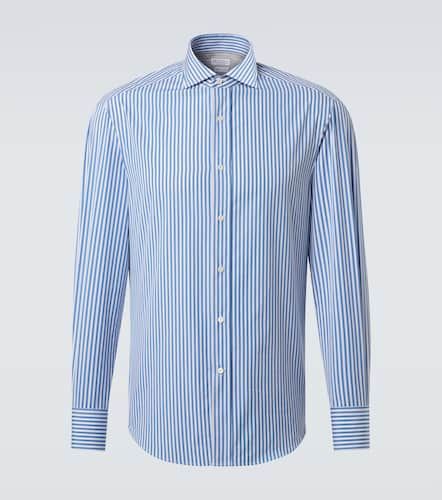 Camicia in cotone a righe - Brunello Cucinelli - Modalova
