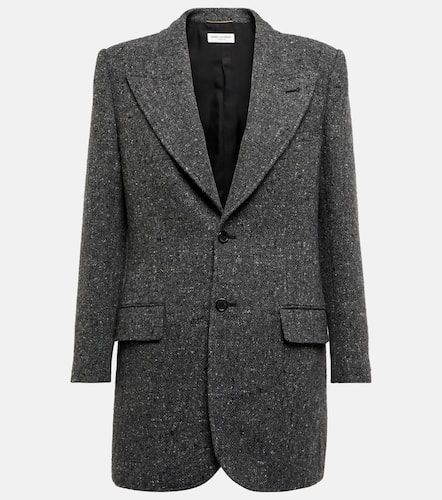 Wool and silk fitted blazer - Saint Laurent - Modalova