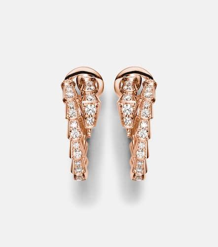 Pendientes Serpenti Viper de oro rosa de 18 ct con diamantes - Bvlgari - Modalova