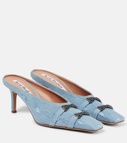 Verzierte Mules aus Denim - Acne Studios - Modalova