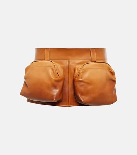 Miu Miu Leather cargo miniskirt - Miu Miu - Modalova