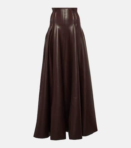 Grace pleated faux leather maxi skirt - Norma Kamali - Modalova