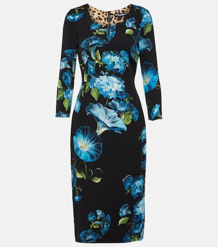 Floral silk-blend midi dress - Dolce&Gabbana - Modalova