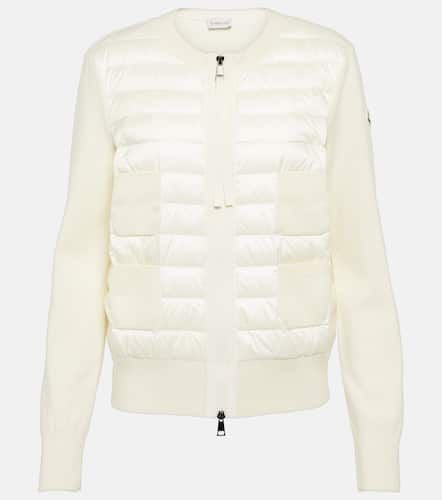 Cardigan in lana con pannelli imbottiti - Moncler - Modalova