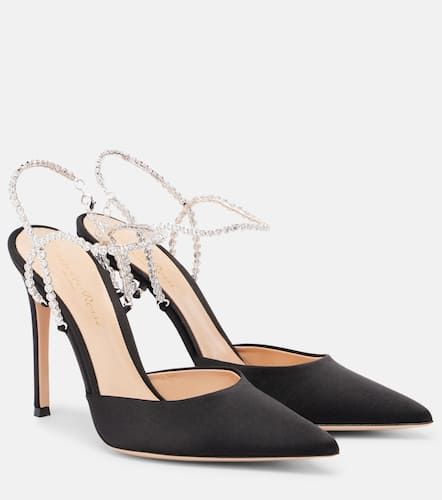 Pumps aus Satin mit Kristallen - Gianvito Rossi - Modalova