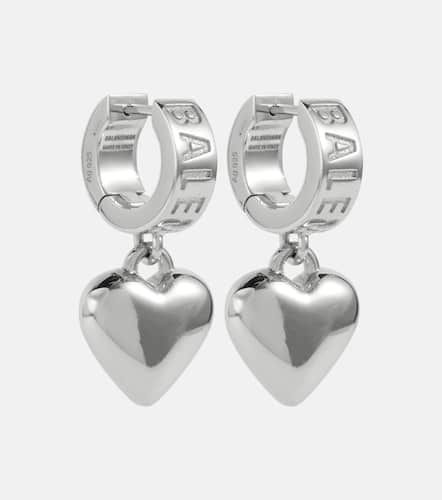 Logo sterling hoop earrings - Balenciaga - Modalova