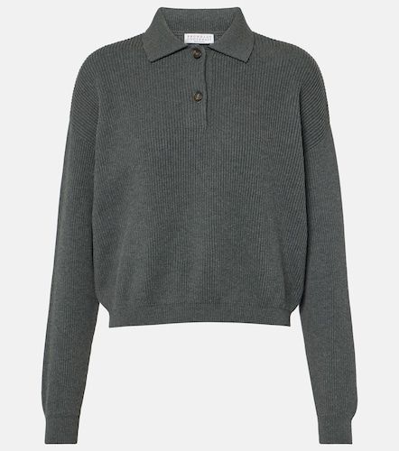 Pullover polo in cotone - Brunello Cucinelli - Modalova