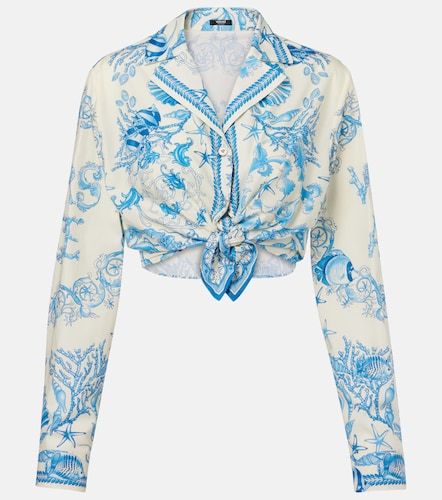 Versace Underwater Barocco crop top - Versace - Modalova