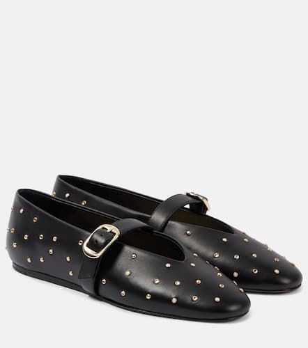 Stella embellished leather ballet flats - Le Monde Beryl - Modalova