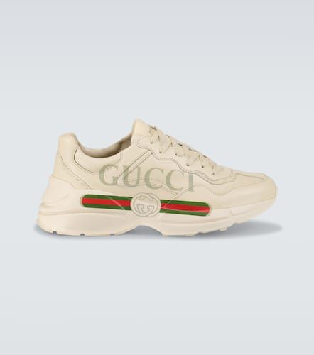 Gucci Rhyton leather sneakers - Gucci - Modalova