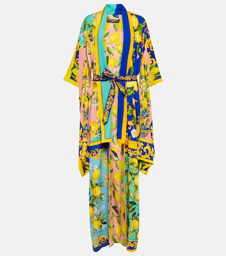 Printed silk-blend charmeuse kaftan - Dolce&Gabbana - Modalova