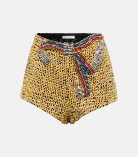 Crystal-embellished tweed shorts - Area - Modalova