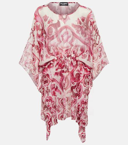 Caftán de chifón de seda estampado - Dolce&Gabbana - Modalova